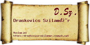 Draskovics Szilamér névjegykártya